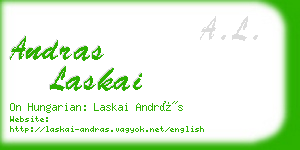 andras laskai business card